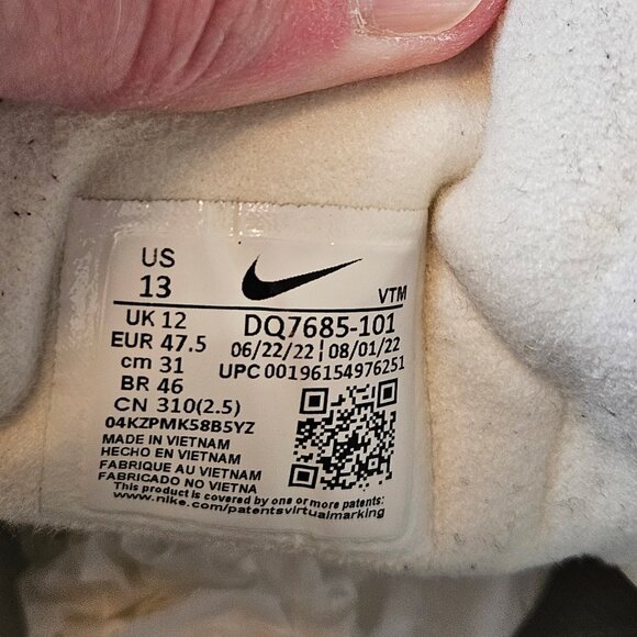 Nike Men's Waffle One SE Trainers, Midnight Navy/Coconut Milk, Sz 13 - Picture 16 of 16